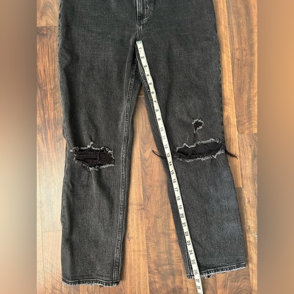 Abercrombie & Fitch Black Ankle Straight Ultra High Rise Jeans Curve Love 28/6 - Picture 10 of 12